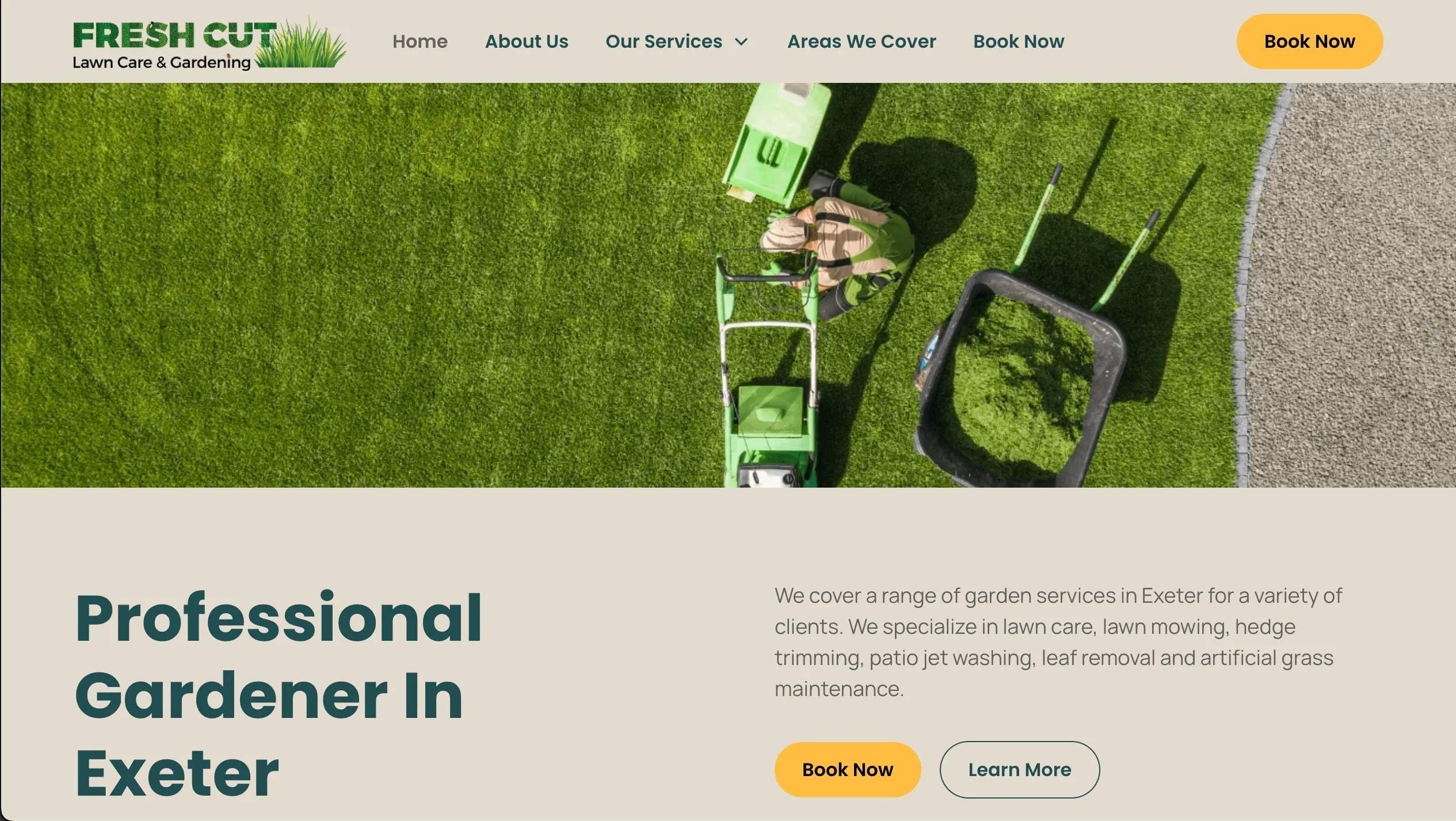 Preview of the website we've built for Fresh Cut alongside STB Local